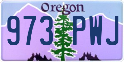 OR license plate 973PWJ