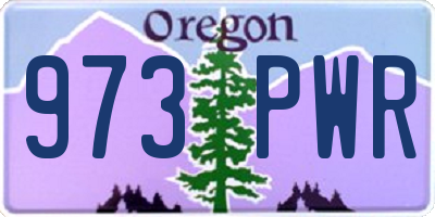 OR license plate 973PWR