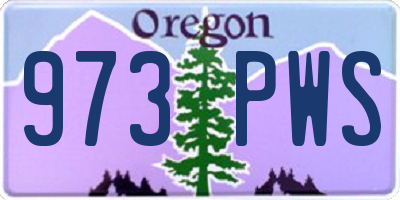 OR license plate 973PWS