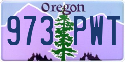 OR license plate 973PWT