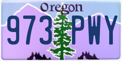 OR license plate 973PWY