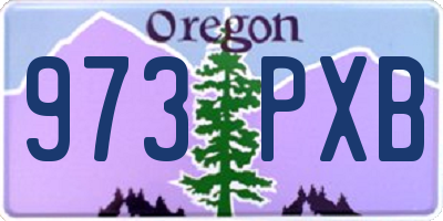 OR license plate 973PXB