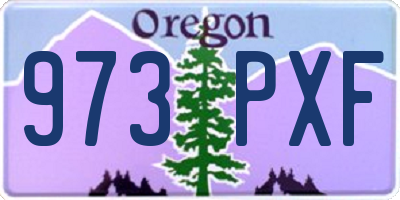 OR license plate 973PXF