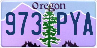 OR license plate 973PYA