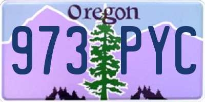 OR license plate 973PYC
