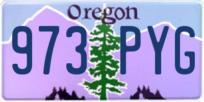 OR license plate 973PYG