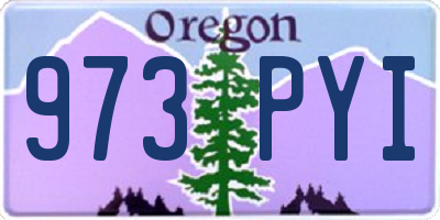 OR license plate 973PYI