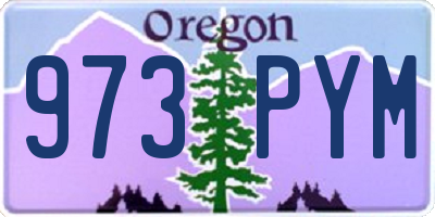 OR license plate 973PYM