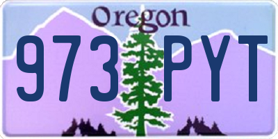 OR license plate 973PYT
