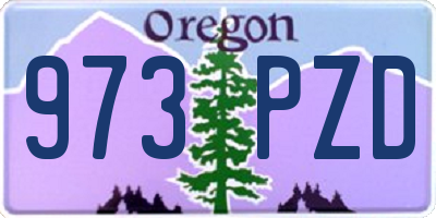 OR license plate 973PZD