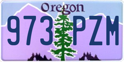 OR license plate 973PZM