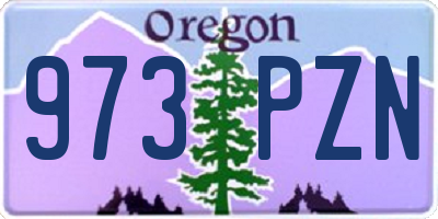 OR license plate 973PZN