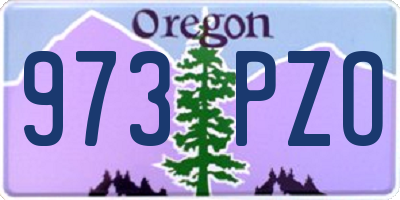 OR license plate 973PZO