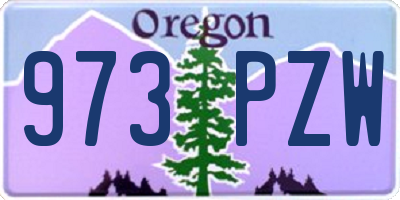 OR license plate 973PZW