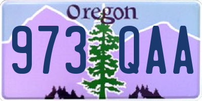OR license plate 973QAA