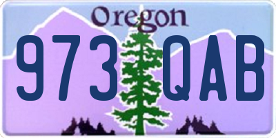 OR license plate 973QAB