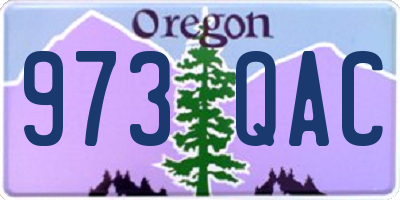 OR license plate 973QAC