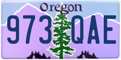 OR license plate 973QAE