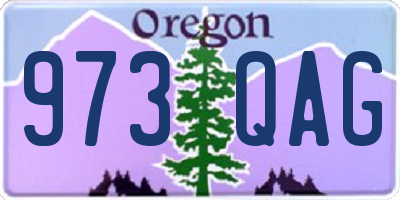 OR license plate 973QAG