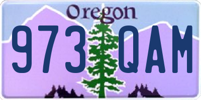 OR license plate 973QAM