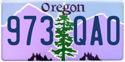 OR license plate 973QAO