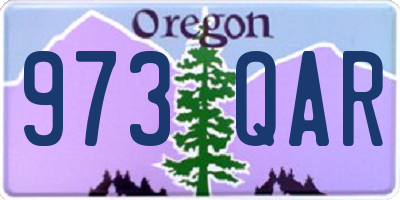 OR license plate 973QAR