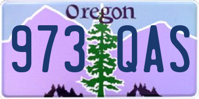 OR license plate 973QAS