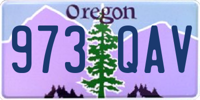 OR license plate 973QAV