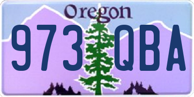 OR license plate 973QBA