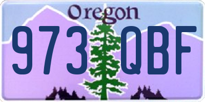 OR license plate 973QBF