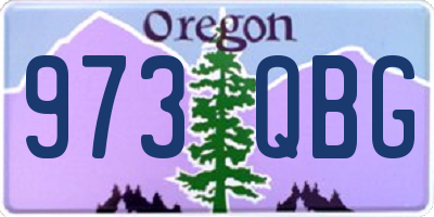 OR license plate 973QBG