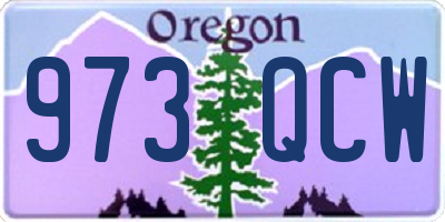 OR license plate 973QCW