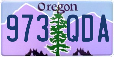 OR license plate 973QDA