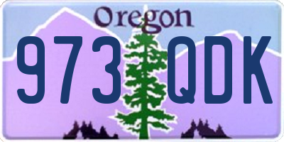 OR license plate 973QDK