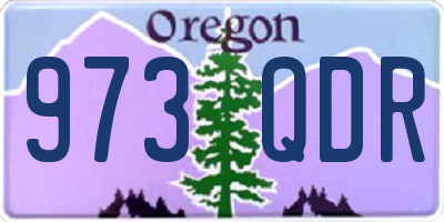 OR license plate 973QDR