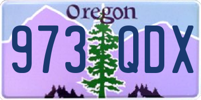 OR license plate 973QDX