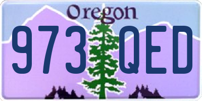 OR license plate 973QED