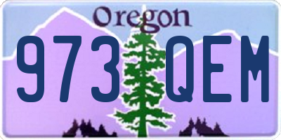 OR license plate 973QEM