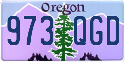 OR license plate 973QGD