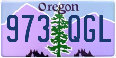 OR license plate 973QGL