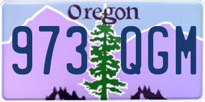OR license plate 973QGM