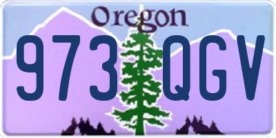 OR license plate 973QGV
