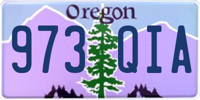 OR license plate 973QIA