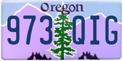 OR license plate 973QIG