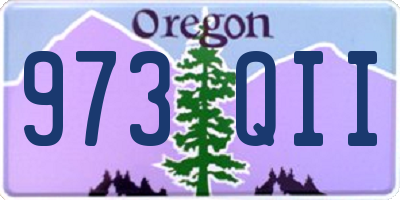 OR license plate 973QII