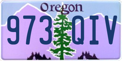 OR license plate 973QIV
