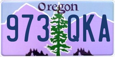 OR license plate 973QKA