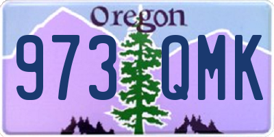 OR license plate 973QMK