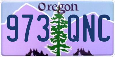 OR license plate 973QNC