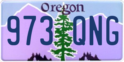 OR license plate 973QNG